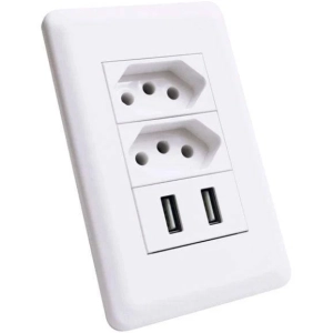Tomada De Parede 2 Entradas Usb