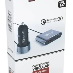 Carregador Veicular Triplo Usb Tipo C