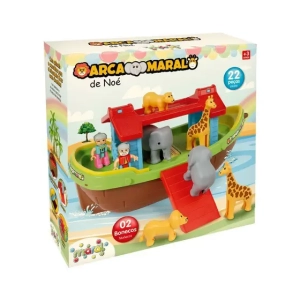 Brinquedo Arca De Noé Didático Infantil Com Acessórios