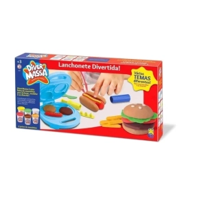 Massinha De Modelar Diver Lanchonete Hambúrguer Brinquedo