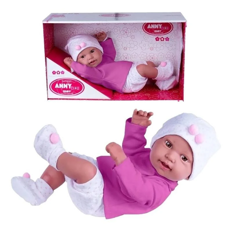 Boneca Bebê Reborn Anny Doll Menina Vinil Macio - Cotiplas