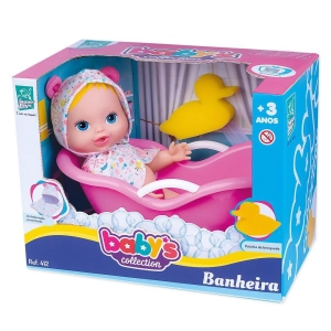 Boneca Baby Collection Banheira Com Acessórios