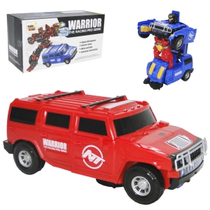 Carro Bate E Volta Transformer Robô Com Som E Luz
