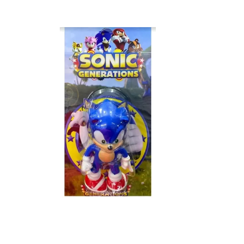 Combo Com 2 Bonecos Sonic Azul e Vermelho De Pelúcia