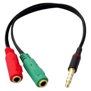 Cabo Adaptador P3 Para Fone E Microfone Headset