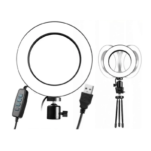 Ring Light Iluminador Luz Led Selfie Tripé Mesa