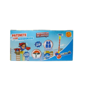 Patinete Infantil Com Kit De Proteção Rodas Ajustáveis 60Kg
