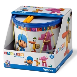 Tamborete Com Baquetas Pocoyo Instrumento Musical