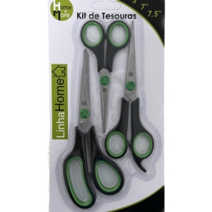 Kit Tesoura Com 3 Unidades