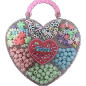 Estojo De Miçangas E Pingentes Coração