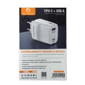 Carregador Rápido Usb E Tipo C LR10