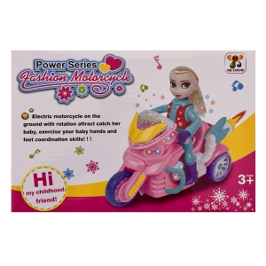 Boneca Na Moto Com Som E Luz