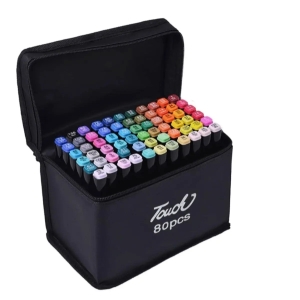 Conjunto De Canetas Marcador 80 Cores