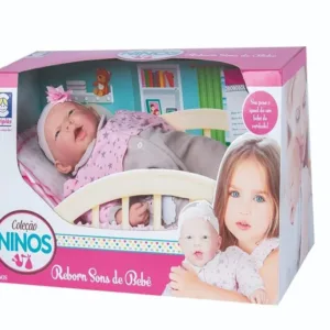 Boneca Ninos Reborn Com Boca Aberta Menina 2211