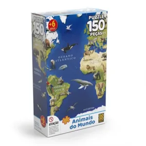 Quebra-cabeça 150 peças Animais do Mundo 3108
