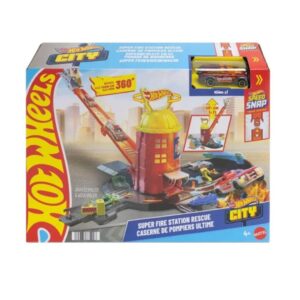 Pista Hot Wheels City Super Resgate Estação De Bombeiros